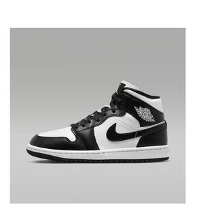 Air Jordan 1 Mid Panda Black White Sneakers DV0991-101 Womens 6